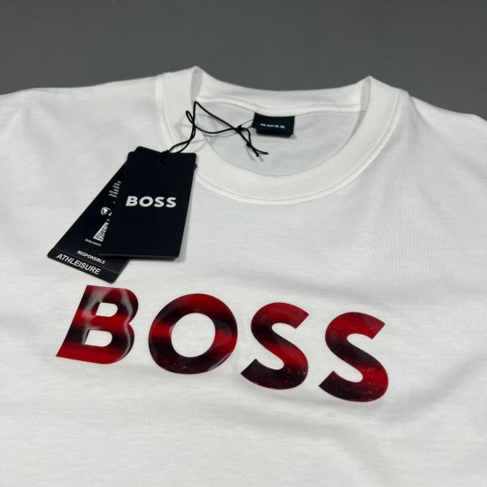 Hugo Boss %100 Pamuklu Bisiklet Yaka T-Shirt
