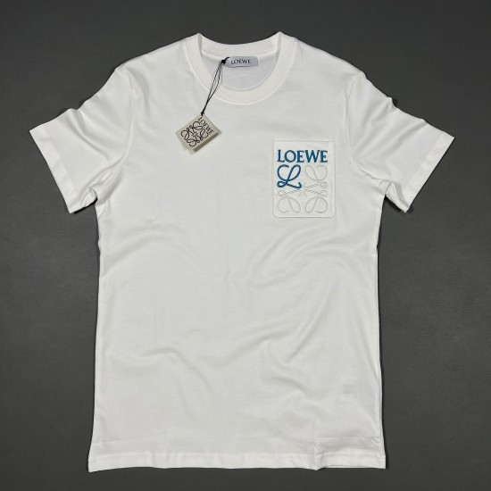 Loewe %100 Pamuklu Bisiklet Yaka T-Shirt