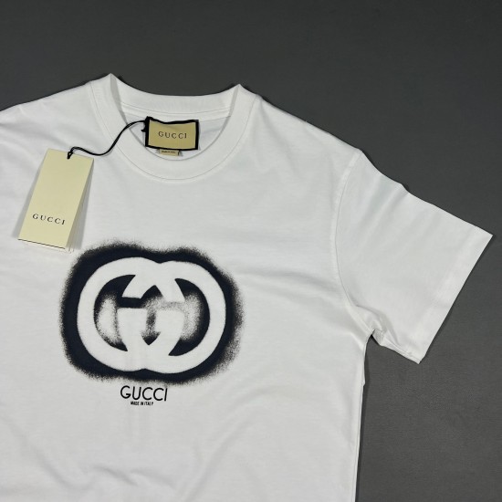 Gucci %100 Pamuklu Bisiklet Yaka T-Shirt
