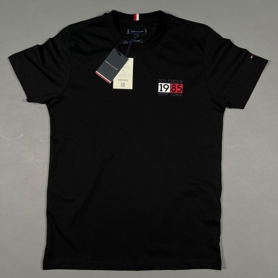 Tommy Hilfiger %100 Pamuklu Bisiklet Yaka T-Shirt